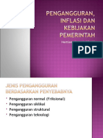 Pengangguran, Inflasi Dan Kebijakan Pemerintah