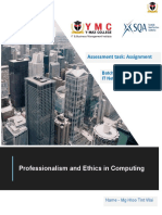 Ethics and professionalism in computing