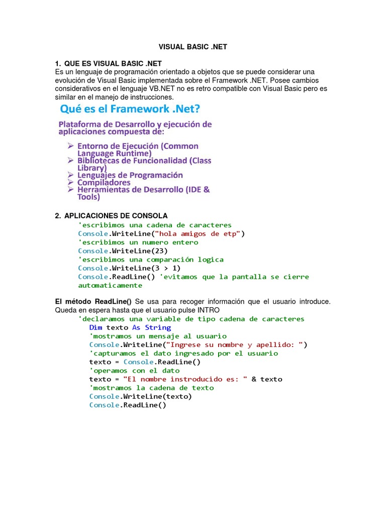 TUTORIAL VB | PDF | Básico | Lenguaje de programación