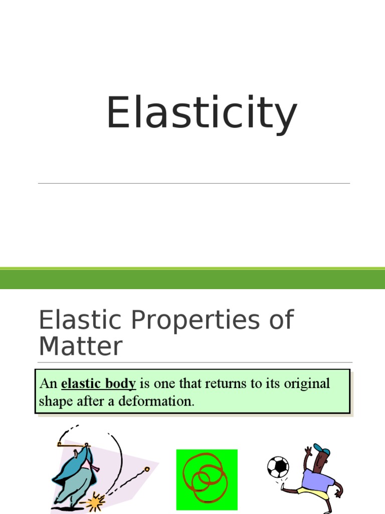 Elasticity Pdf Elasticity Physics Young S Modulus