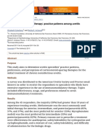 Corticosteroid-Sparing Therapy - Practice Patterns Among Uveitis Specialists