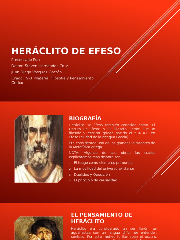Aportes de Heráclito de Éfeso en Filosofía | PDF | Metafísica ...