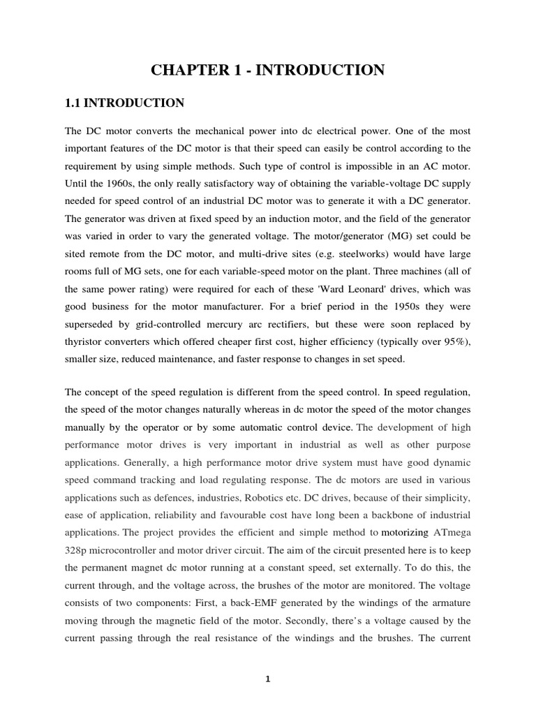 Speed Control Methods for DC Motors | PDF | Rectifier | Electric Motor