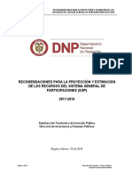 Documento Recomendaciones Proyecciones SGP 2017-2019