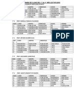 HORARIOS DE GRADOS 2019