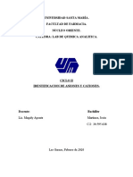 Informe de Quimica Analitica A