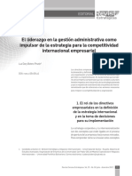 El Liderazgo en La Gestión Administrativa Como Eje de Competitividad