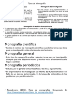 Tipos de Monografía