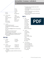 Pre-Intermediate GrammarPracticeWorksheet AnswerKey 0