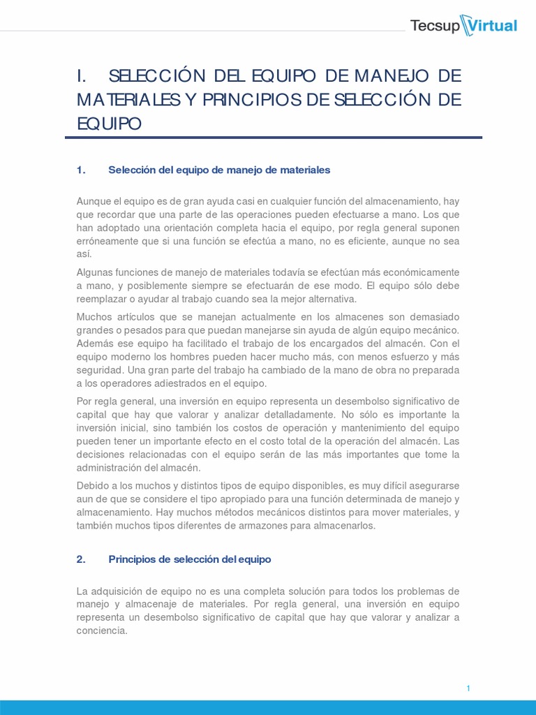 Selección de Equipo para Manejo de Materiales | PDF | Máquina elevadora ...