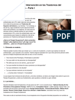 Terapia Ocupacional Intervención en Los Trastornos Del Espectro Del Autismo Parte I