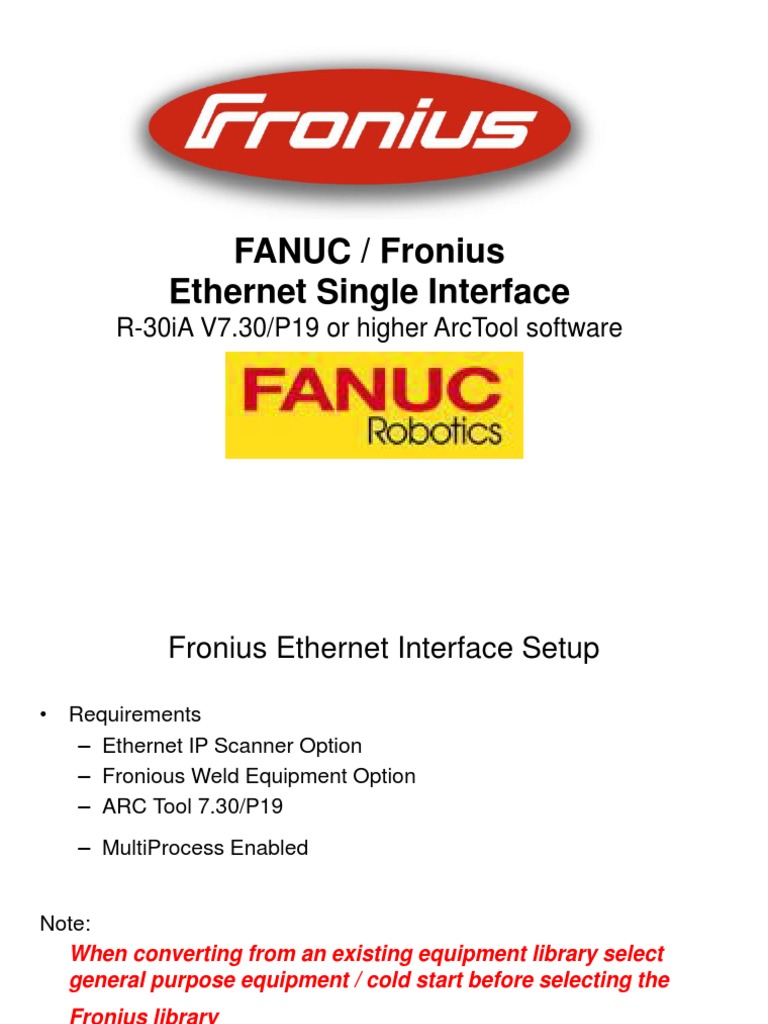 Fronius Ethernet Interface Single Group | PDF | Input/Output | Welding