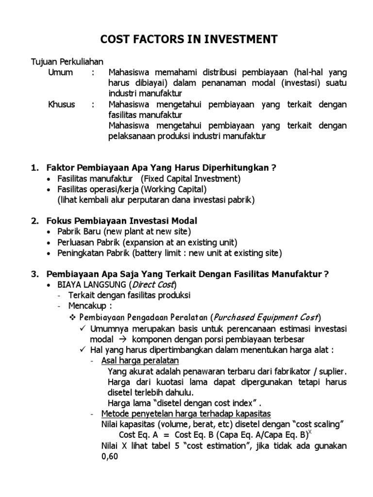 4 cost factors pdf