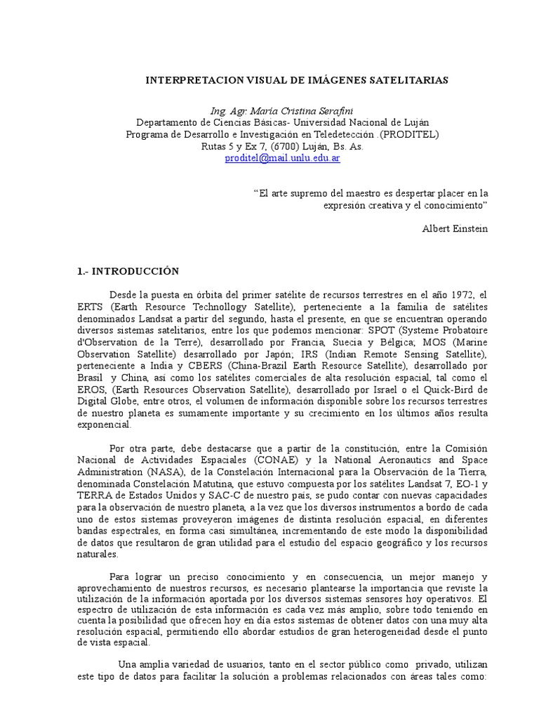 Interpretación Visual de Imágenes Satelitales | PDF | Rojo | Color