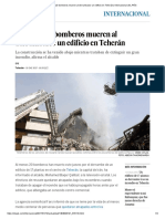 Al menos 20 bomberos mueren al derrumbarse un edificio en Teherán _ Internacional _ EL PAÍS