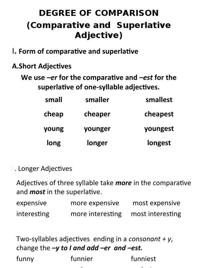 Degree Of Comparison Syntax Semiotics