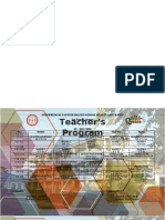 Teacher's Program 2019-2020
