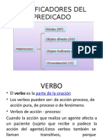 Tipos de verbos y modificadores del predicado