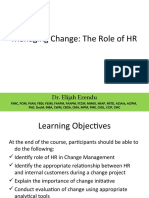 Managing Change: The Role of HR: Dr. Elijah Ezendu