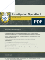 Investigación Operativa I - T1 Diapositivas PDF