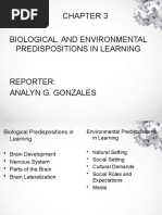 Biological and Environmental Predispositions in Learning