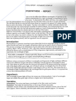 Photosynthesis Lab Report