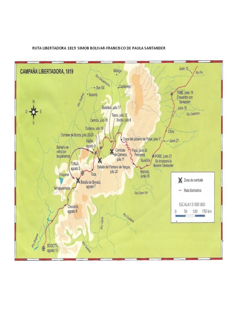Ruta Libertadora de Simón Bolívar 1819 | PDF | Conflictos del segundo ...
