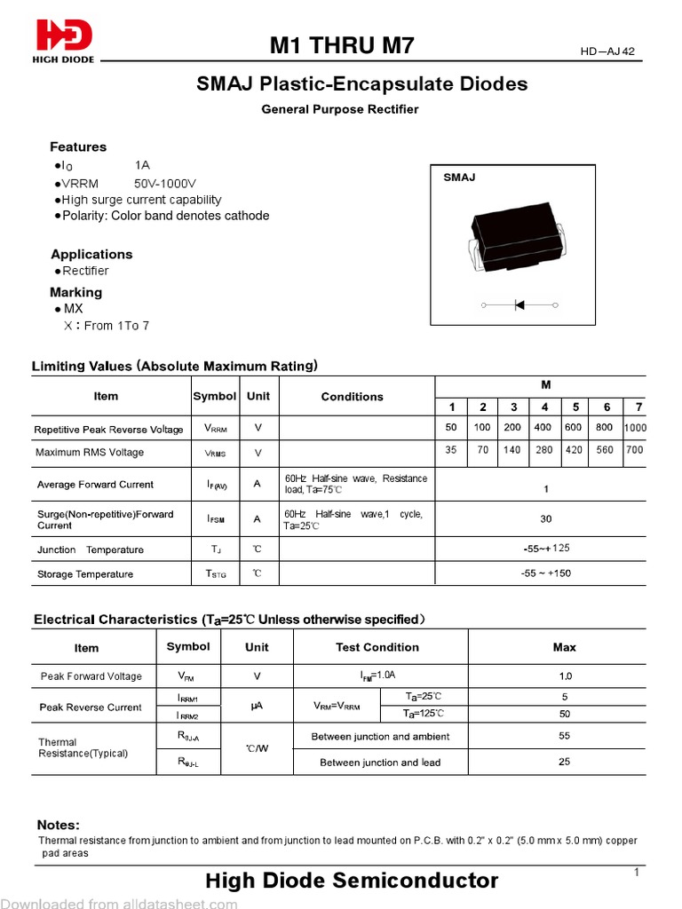 datasheet Diode Power Electronics