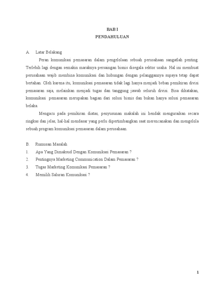Makalah Komunikasi Bisnis