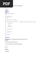 Write A C Program To Print The Following Pattern