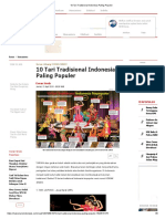 10 Tari Tradisional Indonesia Paling Populer PDF