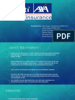 STM PPT On Swot Analysis of Bharti Axa 1