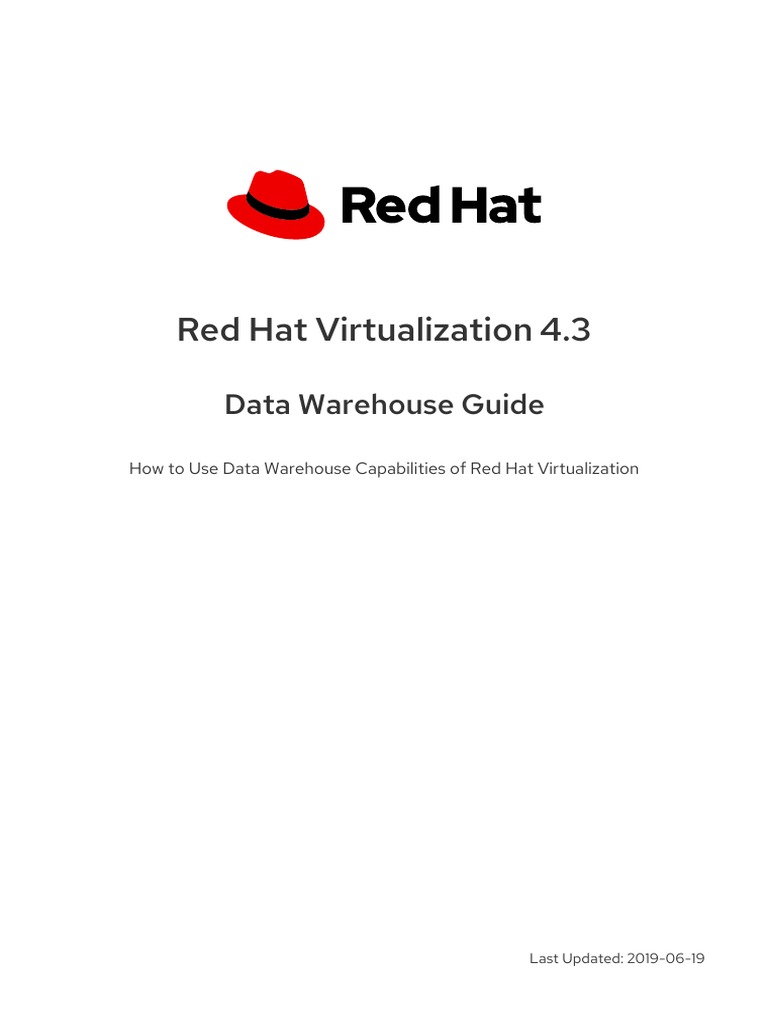 Red Hat Virtualization4.3Data Warehouse GuideenUS PDF PDF