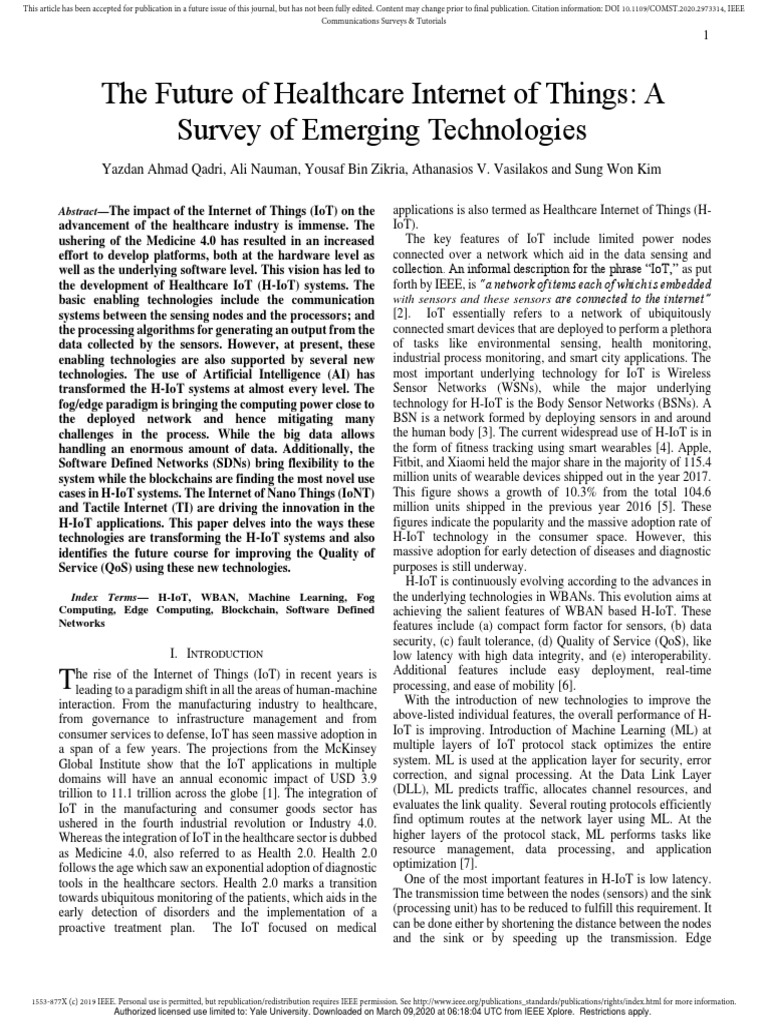 08993839 | PDF | Internet Of Things | Wireless Sensor Network