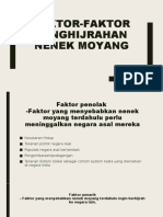 (Draft) Faktor-Faktor Penghijrahan