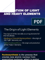 Light and Heavy Elements