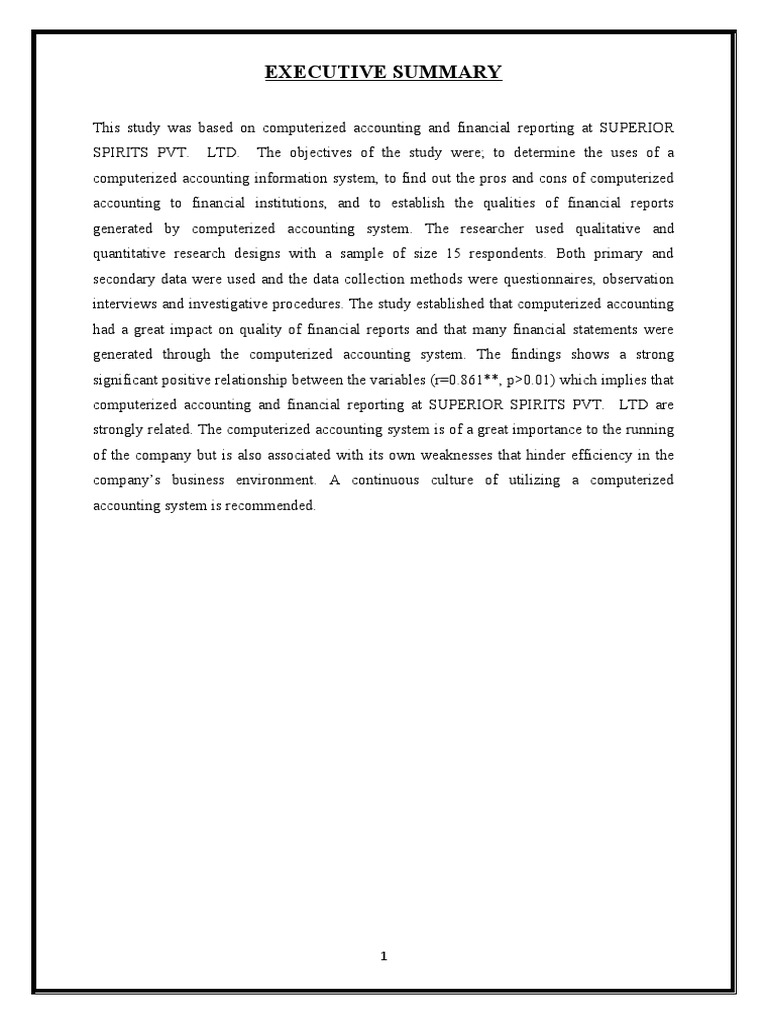 Impact of Computerized Accounting Systems | PDF | Accounting ...