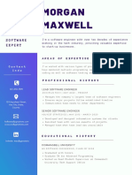 Blue Gradient Minimal Software Expert Resume