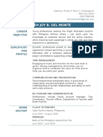 Official Resume - Del Monte