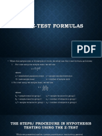 Z-Test Formula