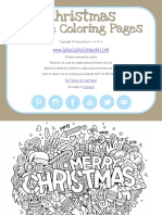 Christmas Doodle Coloring Pages PDF