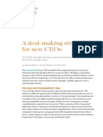 A Deal Making Strategy For New CEOs