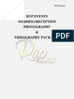 2019 2020 Wedding Reception RVP Quotation