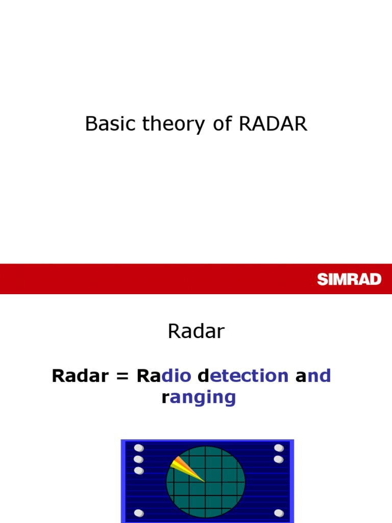 Radar Theory PDF Radar Wireless