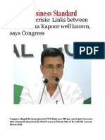 YES Bank Crisis - Links Between BJP & Rana Kapoor Well Known, Says Congress