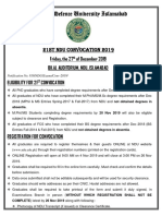 Instructions For NDU Convocation Nov 2019