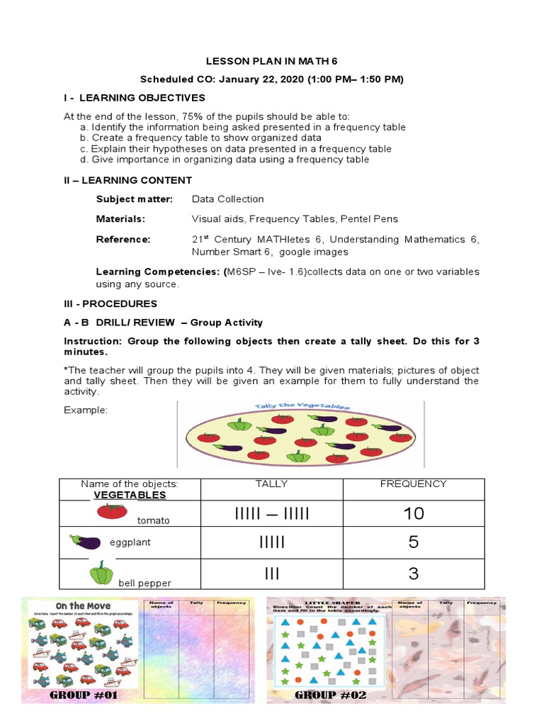 Lesson Plan in Math 6 | PDF | Lesson Plan | Teaching Mathematics