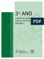 3 Ano Caderno de Atividades Lingua Portuguesa Volume II PDF