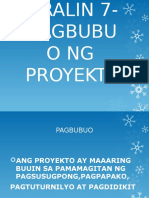 Aralin 7-Pagbubuo NG Proyekto