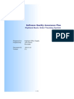 Software Quality Assurance Plan: Highland Basic Order Tracking System